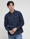 Watchout Jeans Contrast Stitch Kemeja Pria