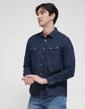 Watchout Jeans Contrast Stitch Kemeja Pria