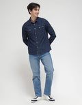 Watchout Jeans Contrast Stitch Kemeja Pria