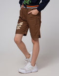 Little M Short Pants Woven Rib Dino Bordir