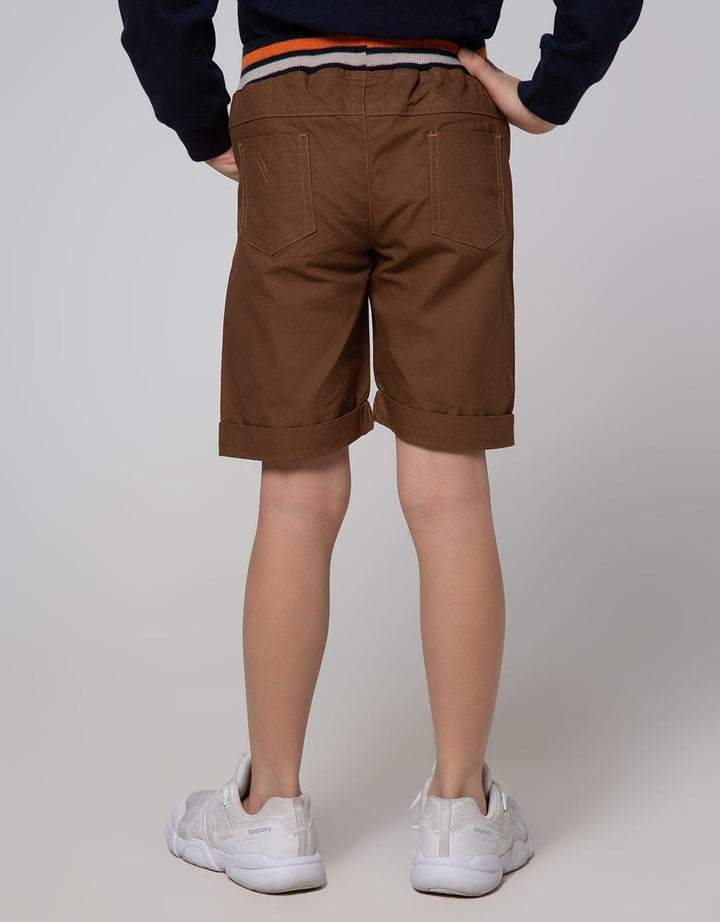 Little M Short Pants Woven Rib Dino Bordir