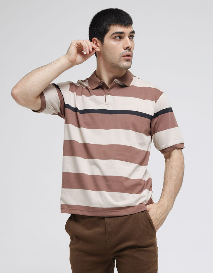 Nevada Short Sleeve Polo Shirt Jersey Stripe