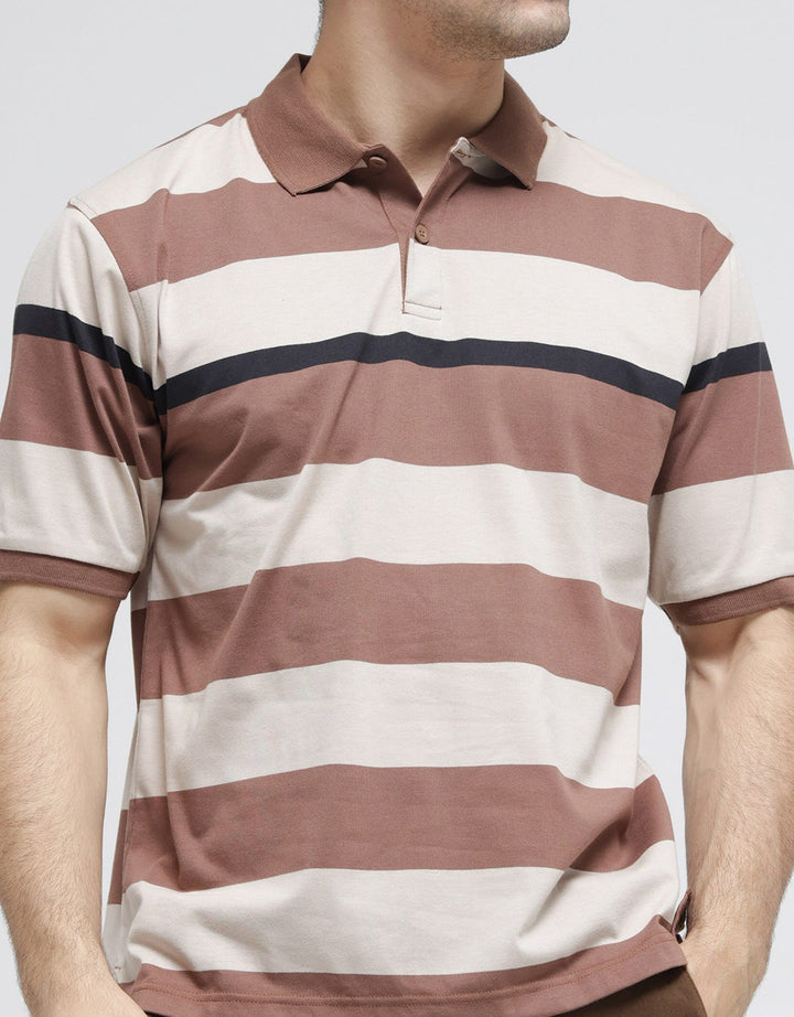 Nevada Short Sleeve Polo Shirt Jersey Stripe