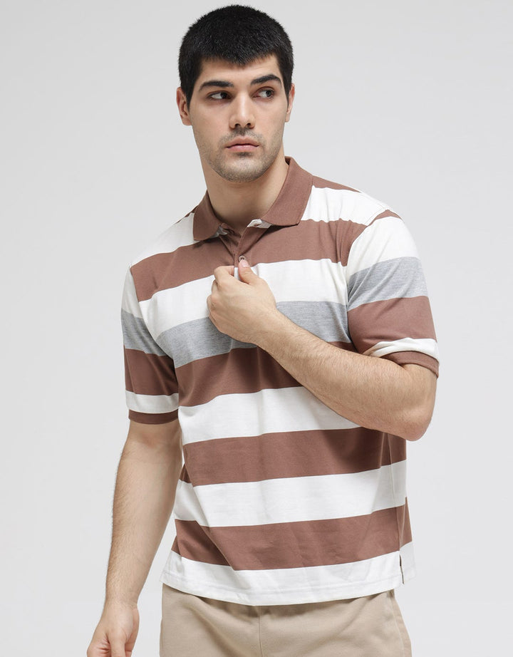 Nevada Short Sleeve Polo Shirt Jersey Stripe
