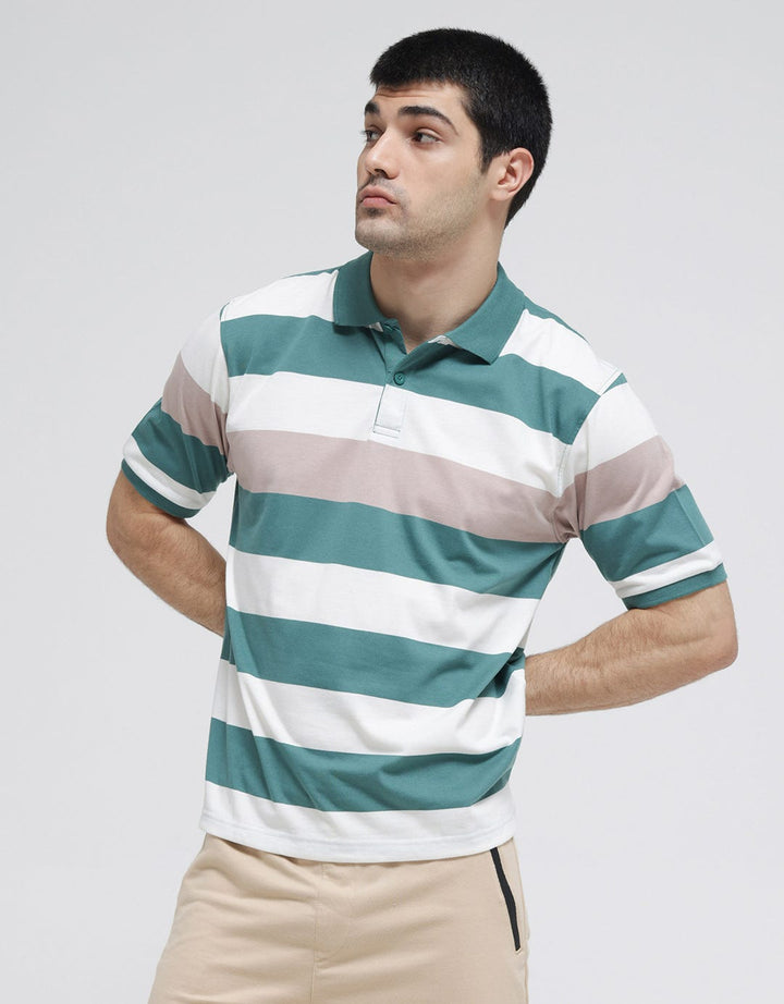 Nevada Short Sleeve Polo Shirt Jersey Stripe