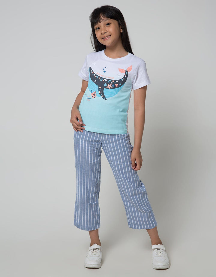 Jsp Girl Cullote Stripe Print