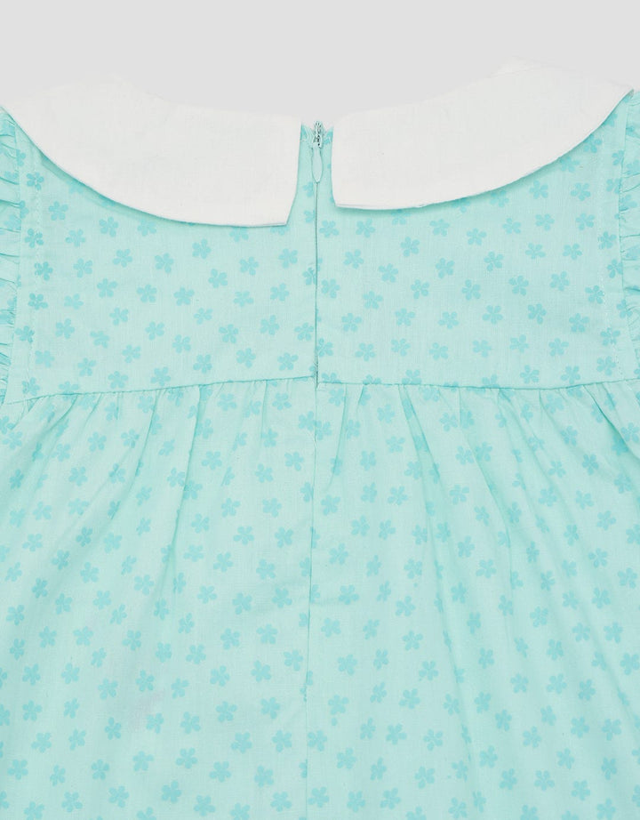 Pipiniko Short Sleeve Midi Dress Print Flower With Pocket