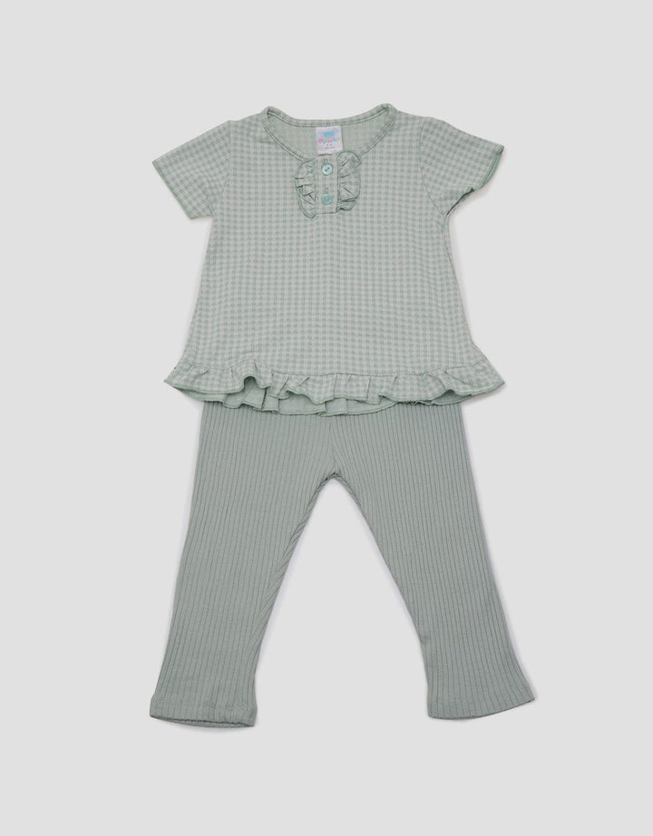 Pipiniko Top - Bottom Set Casual Knit Kotak