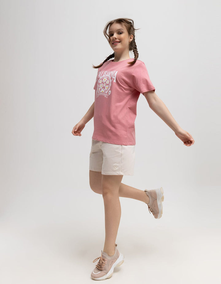 Nevada Floral California Kaos Wanita