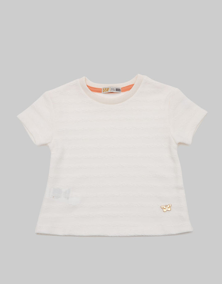 JSP BABY Girl Short Sleeve Textured Tee