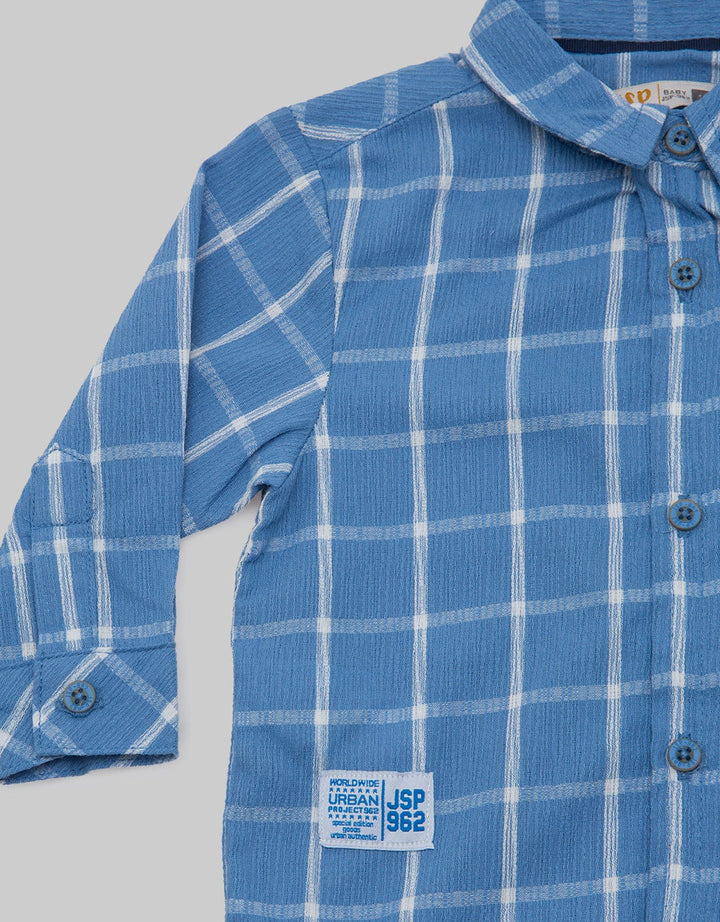 JSP BABY Plaid Casual Kemeja Anak Laki-laki