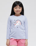 Little M Unicorn Print Kaos Anak Perempuan