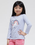 Little M Unicorn Print Kaos Anak Perempuan