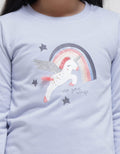 Little M Unicorn Print Kaos Anak Perempuan