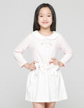 Little M Long Sleeve Midi Dress Kerah Print Polkadot Pita