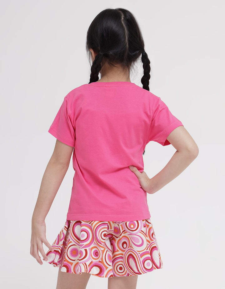 Little M Short Sleeve T-Shirt Print Happy Fun Fun Fun
