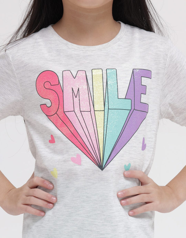 Little M Short Sleeve T-Shirt Print Happy