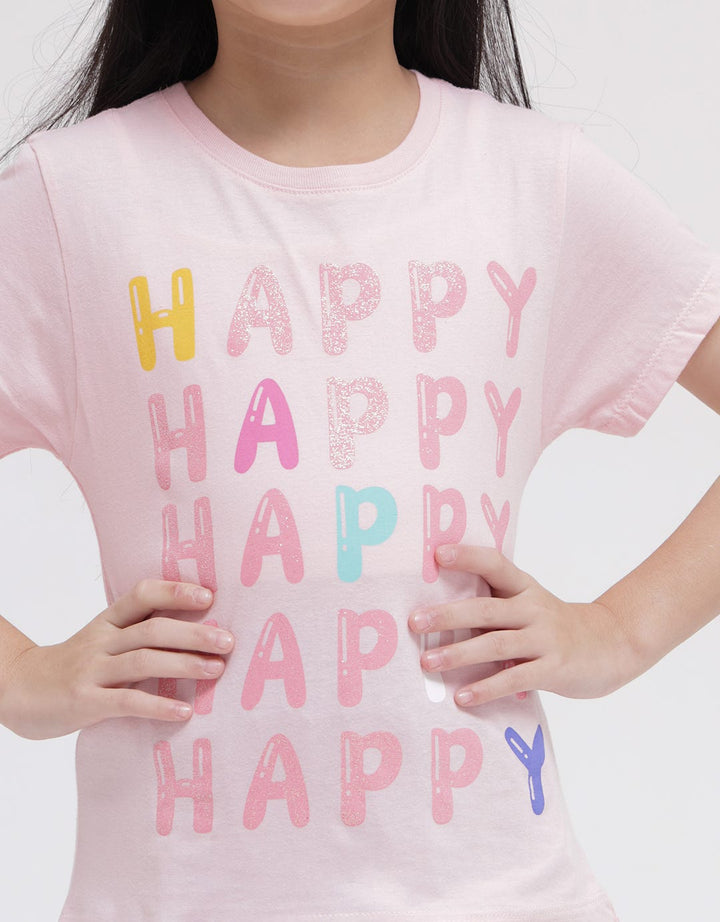 Little M Short Sleeve T-Shirt Happy 4