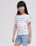 Little M Short Sleeve T-Shirt Print Happy Hati Shine Bright