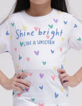 Little M Short Sleeve T-Shirt Print Happy Hati Shine Bright