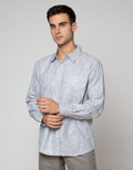 Details Long Sleeve Shirt Stripe Linen Slub Slim Fit