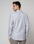 Details Long Sleeve Shirt Stripe Linen Slub Slim Fit