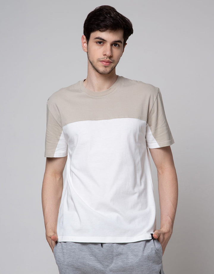 Details Short Sleeve T-Shirt R Neck Cut And Sewn Print
