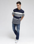 Details Yarndyed Stripe Kaos Pria