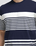 Details Yarndyed Stripe Kaos Pria