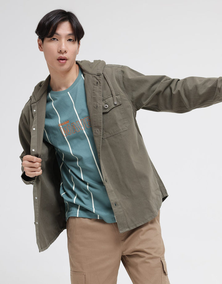 Details Twill Jacket With Hoodie