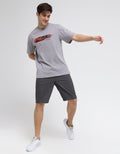 Details of Short Pants Relax Elastic Twill Texture Regular Fit