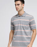 Cole Contras Stripe Polo Shirt Pria
