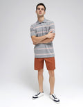 Cole Contras Stripe Polo Shirt Pria