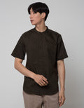 Cole Short Sleeve Shirt Full Placket Mandarin Collar