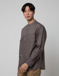 Cole Placket Mandarin Collar Baju Koko Pria