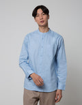Cole Long Sleeve Shirt Full Placket Mandarin Collar