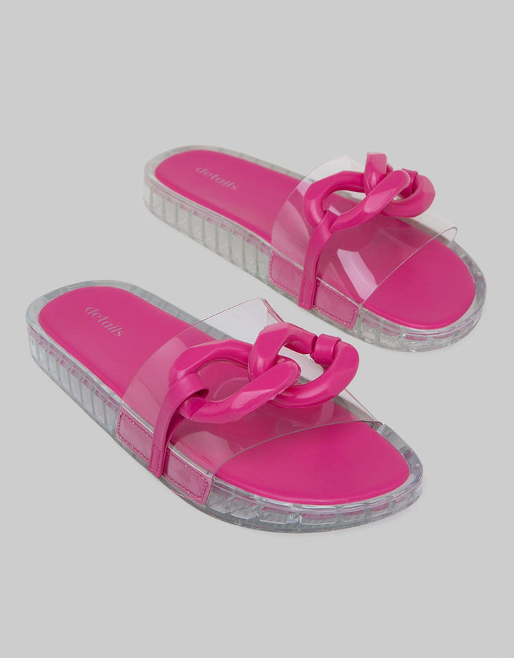 Details Slipper Transparent Sandal Wanita