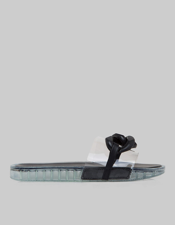 Details Slipper Transparent Sandal Wanita