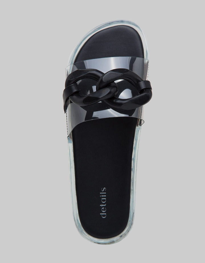 Details Slipper Transparent Sandal Wanita
