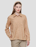 Cardinal Girl Stripes Women's Casual Shirt