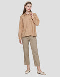 Cardinal Girl Stripes Women's Casual Shirt