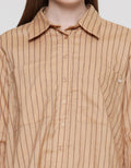 Cardinal Girl Stripes Women's Casual Shirt