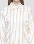 Cardinal Girl Stripe Print Kemeja Tunik Wanita