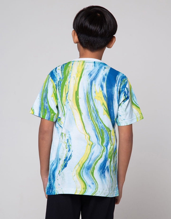 Nevada Short Sleeve T-Shirt Print Ocean Marble