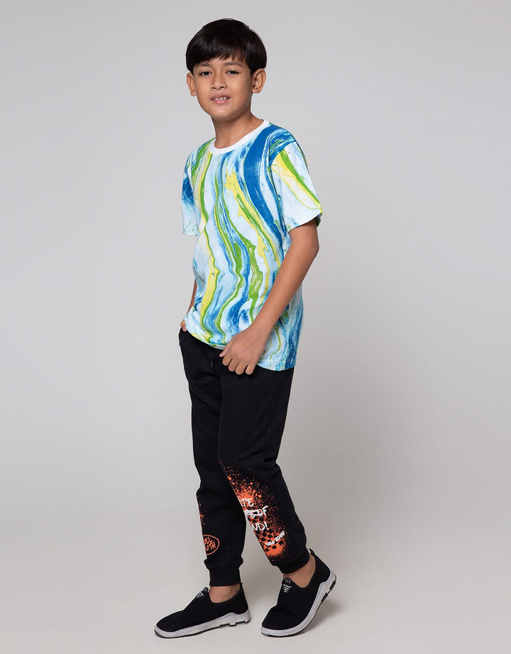 Nevada Short Sleeve T-Shirt Print Ocean Marble