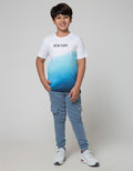 Nevada Ombre Bluish Kaos Anak Laki-laki