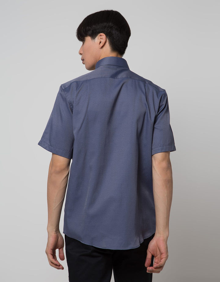 Cole Short Sleeve Shirt Regular Texture Diagonal