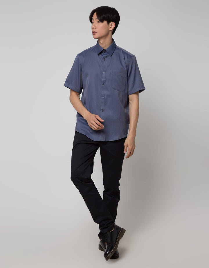 Cole Short Sleeve Shirt Regular Texture Diagonal