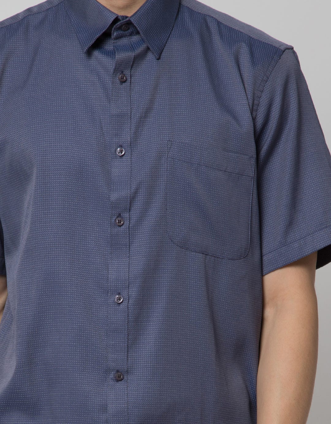 Cole Short Sleeve Shirt Regular Texture Diagonal