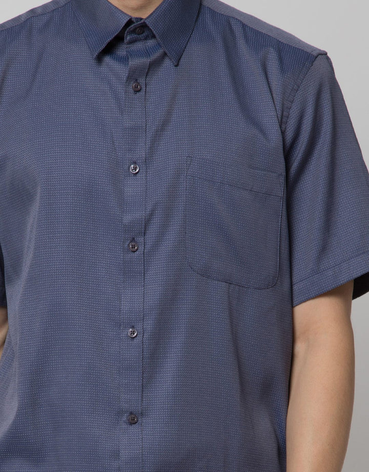Cole Short Sleeve Shirt Regular Texture Diagonal